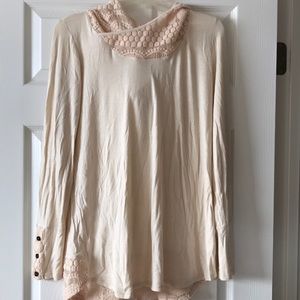 Pink blush maternity tunic top